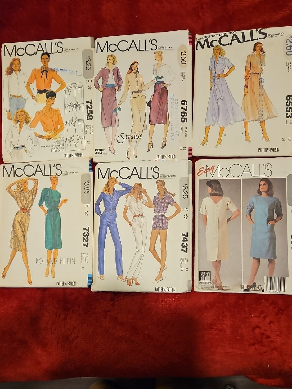 McCall's Vintage Sewing Pattern Lot - Size 12 Used
